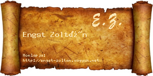 Engst Zoltán névjegykártya